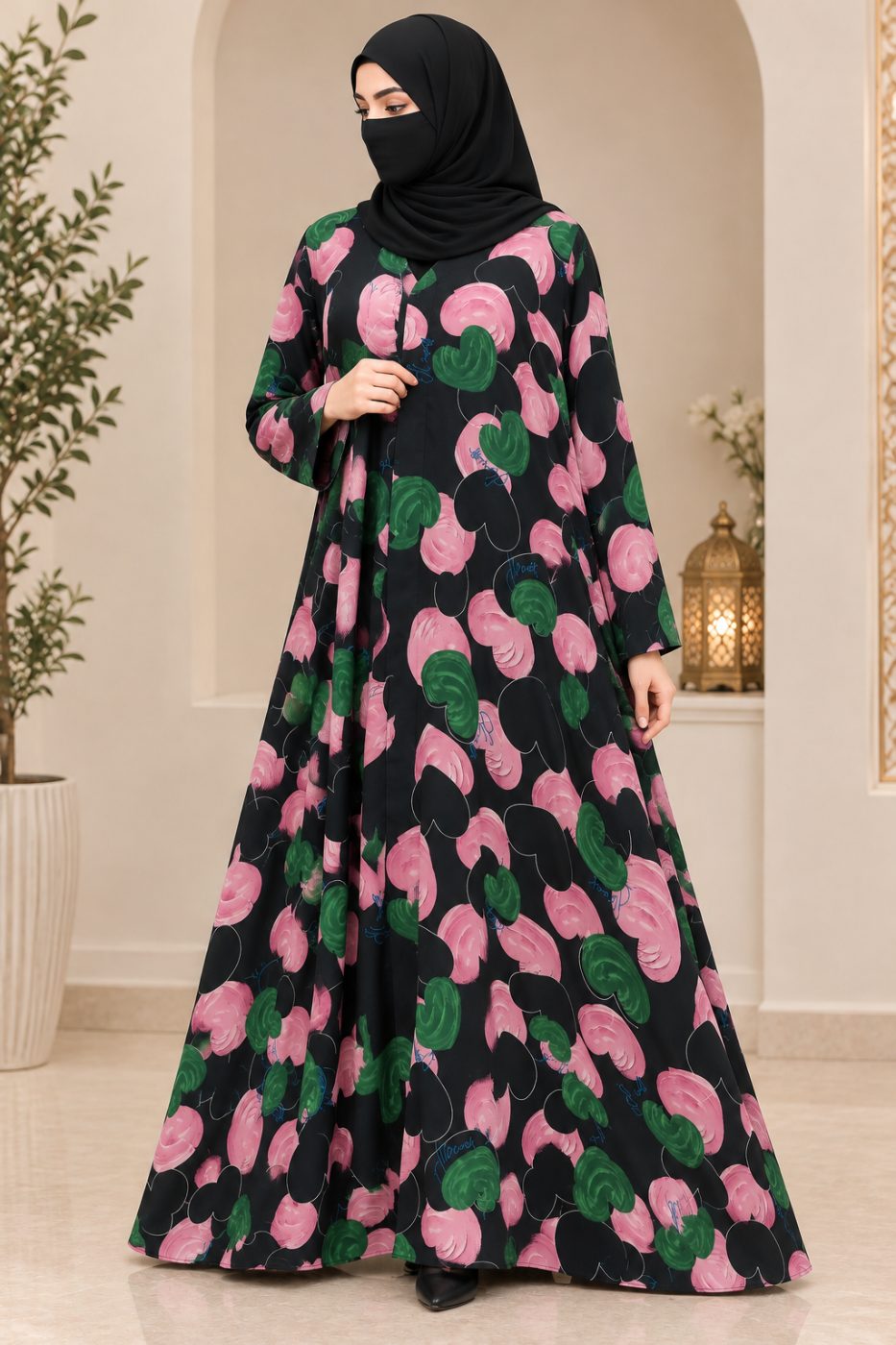 Printed Flair Abaya for Women - abayas in Premium Georgette (matte, non-clingy)