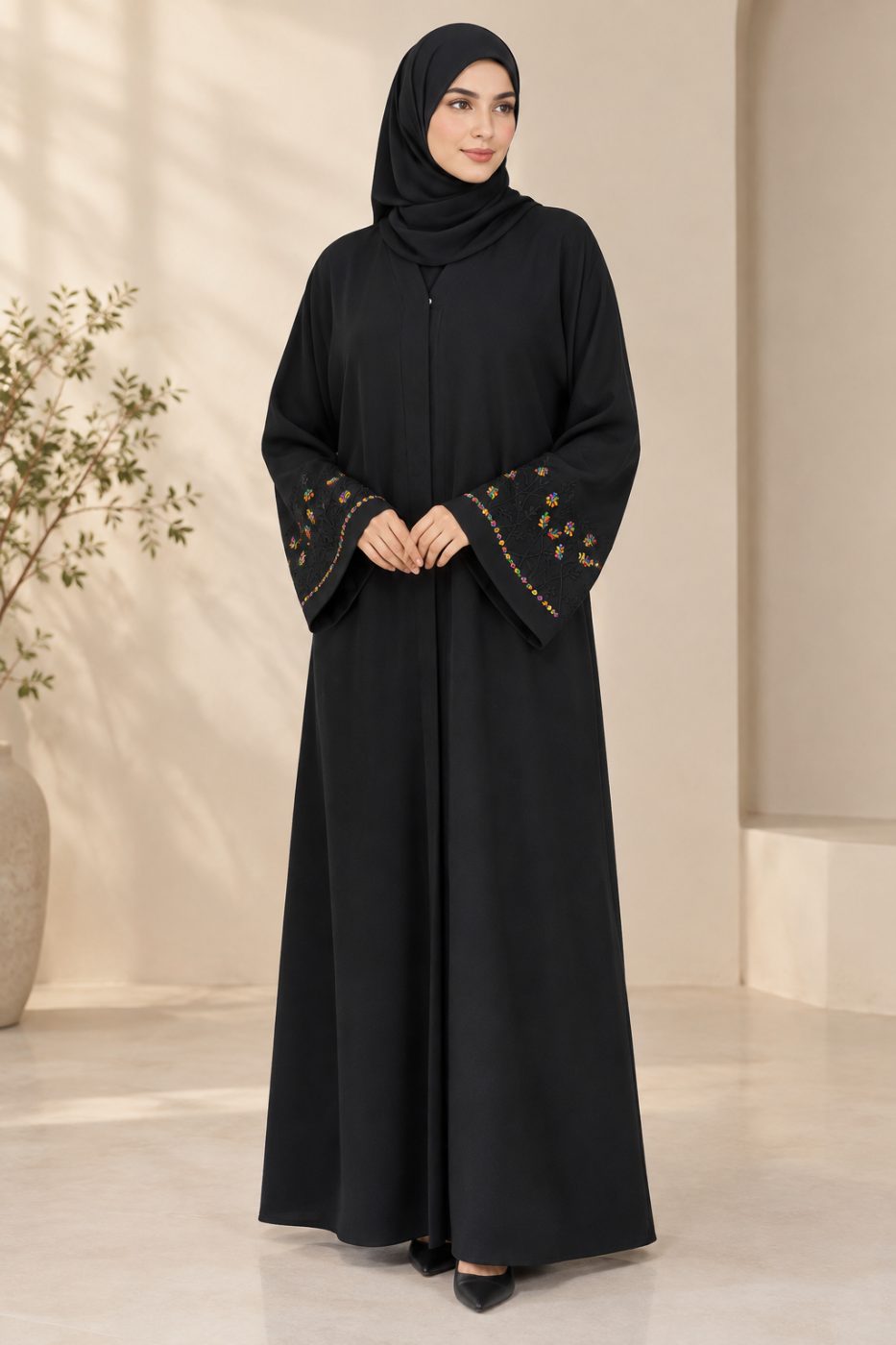 Gul-E-Rung Abaya - abayas in Premium Korean nidha